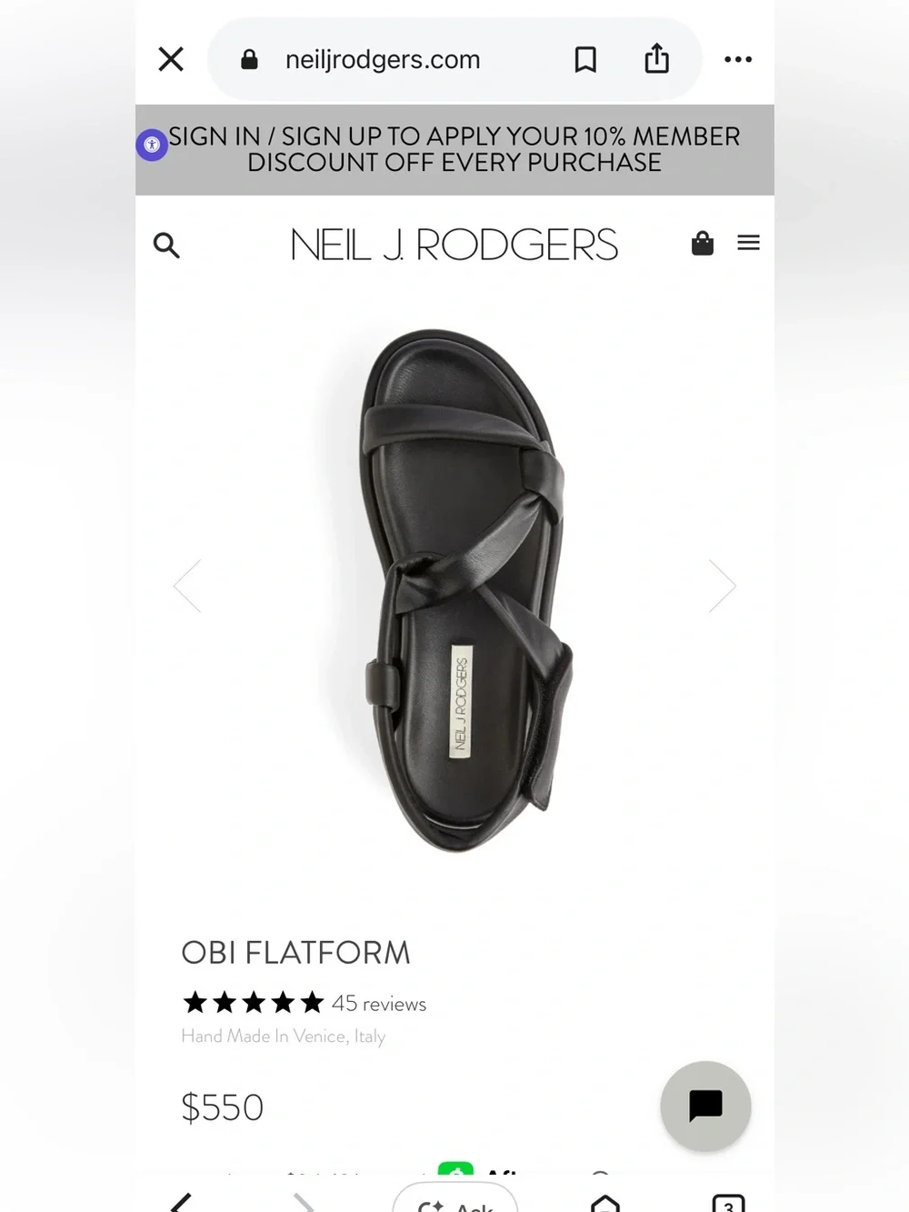 Neil J. Rodgers Obi Flatform sandals